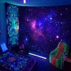 Simpkeely Blacklight Galaxy Tapestry, Blue Space Starry Sky Stars Night