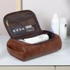 AIMALL 1 Small Travel PU Leather Cosmetic Bag 9.6x6.1x3.3 inches