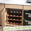 BMOSU Bamboo Wine Rack Wine Storage Cabinet Shelf 12 Bottle