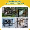 MUDUOBAN Small Chicken Coop with 4-6 Chickens,Outdoor,Predator Proof, Metal