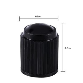 aqxreight Tapones de Válvula de Neumático, 100 Tapas de Vástago de Válvula de Neumático de Plástico Negro para Coche, Bicicleta, Motocicleta, Camión