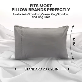 Utopia Bedding Pillow Cases Queen Size 2-Pack – Soft Brushed Microfiber – Envelope Closure – Perfect for Hospitals, Hotels, Guest Rooms – Oeko-TEX Certified, 20x26 Inches (Grey)