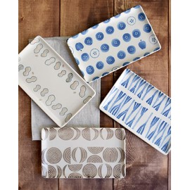 ks-00301 Tableware East Rectangular Plate, 8.3 inches (21 cm), Fruit Onion