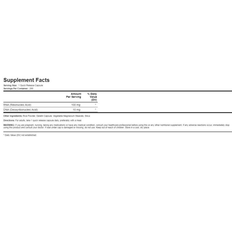 Piping Nucleotide Complex Rna / Dna 200 Caps Ribonucleic Acid/Deoxyribonucleic
