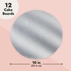 Juvale 10-Inch Scalloped Silver Cake Boards - 10 in, 12-Pack
