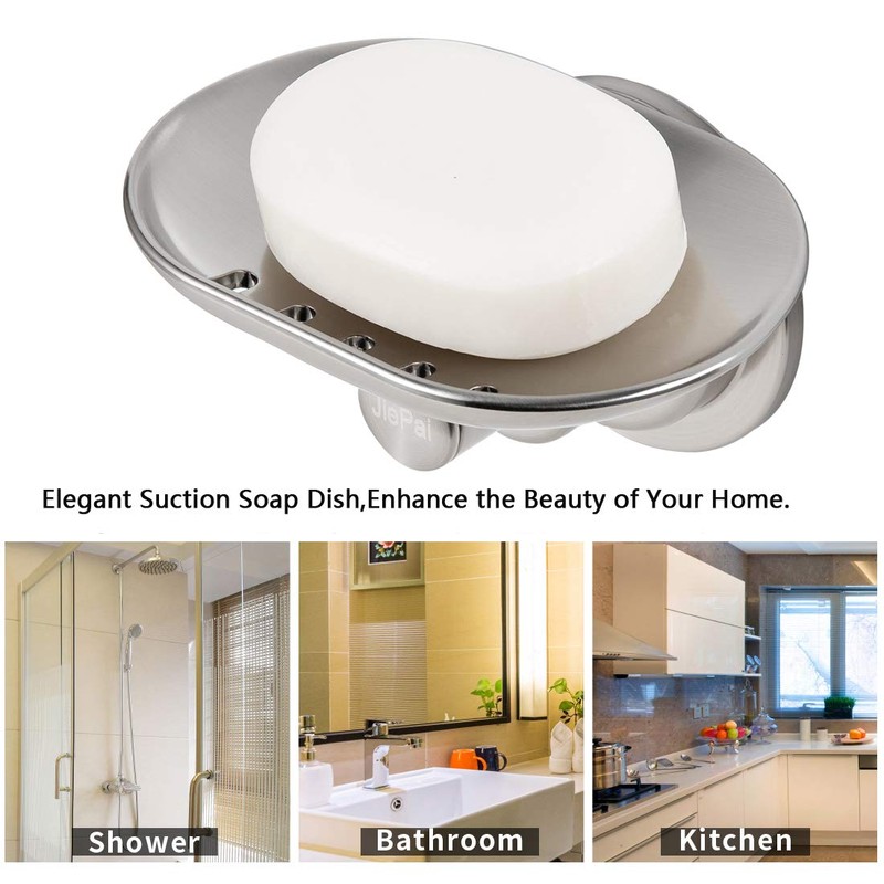 JiePai Suction Cup Soap Dish Elegant Suction Cup Soap Holder
