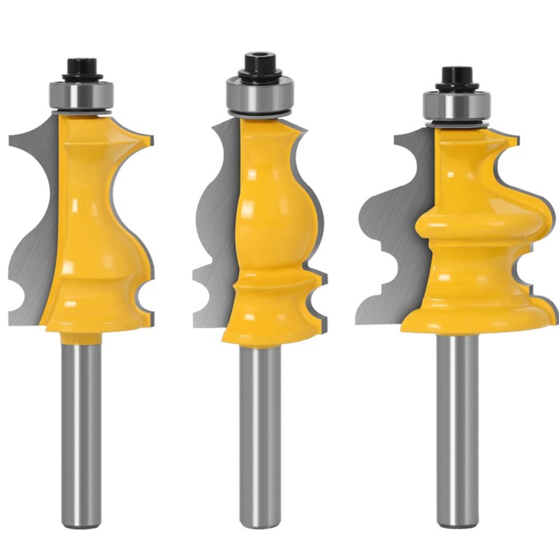 APlus 8 mm Shank Architectural Moulding Milling Cutter Set, Shaping