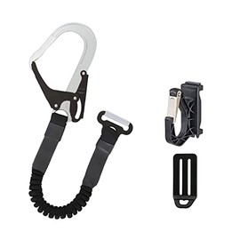 TJM Design Tajima HJR-L4BK A-Ring Connection Auxiliary Rope, Shortened, No Intrusion, Lightweight Steel Hooks, L4 Hooks, 2 L-Shaped D-Ring Clasps, 2 Holes, Rear Hook Hanger Included