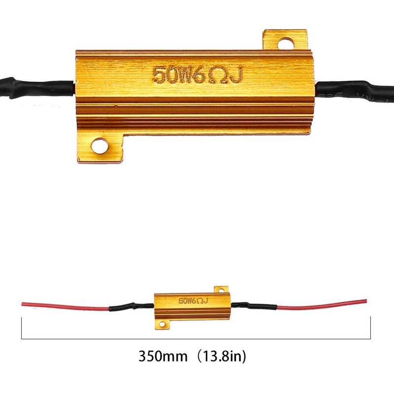 YUNPICAR 50W/25W 6Ω Warning Light Canceller, Turn Signal Resistor, Hifra