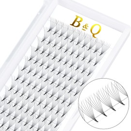 B&Q Eyelash Fans, 7D-C-0.07-12 Eyelash Extensions, Ready-to-Use Eyelashes, Fan, 0.07 Eyelash Extension, Volume Eyelashes, C D Curl, Black, 7D-C-0.07, 12 mm