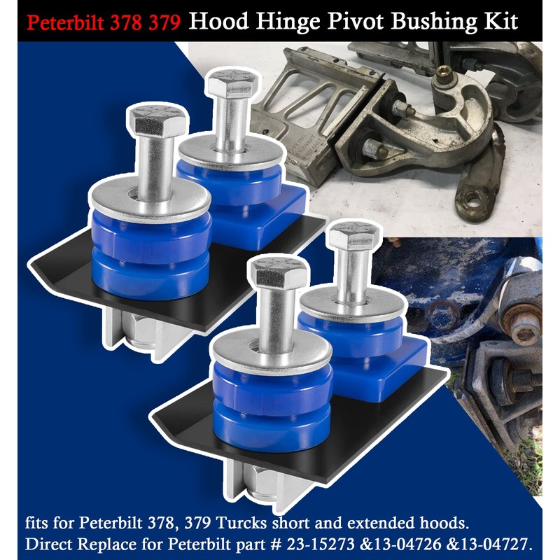 Replacement for Peterbilt 377 378 379 Hood Bolt Bushing Kit,