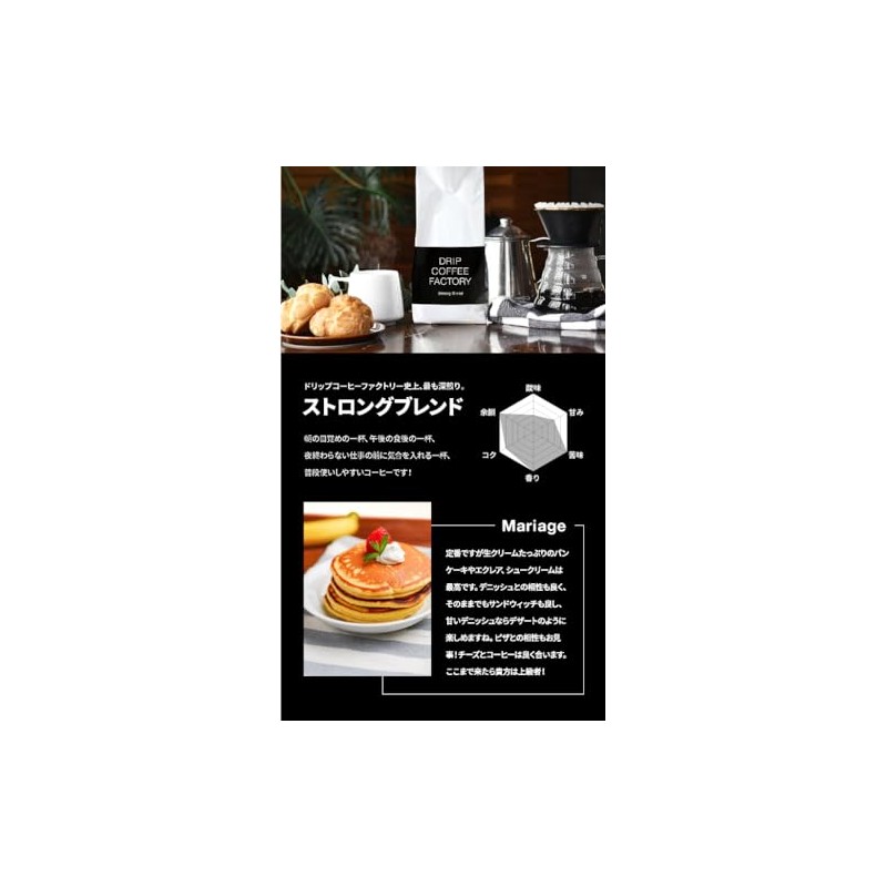Drip Coffee Factory Rich & Strong Assorted Set, Medium Grind,