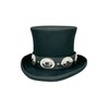 Top Hat Wool Felt Victorian Style Conch Mad Hatter Theater Rental Quality (Medium Conch) Black
