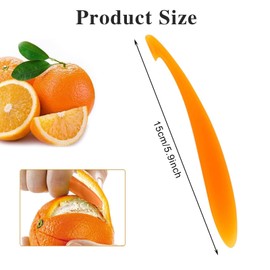2 PCS Orange Peeler, Orange Peeler Tool, Citrus Opening Tool, Simple Long Handled Orange Peeler Tool, Effortless Orange Peeling with Durable Orange Peeler Tool (1 Long, 1 Short)