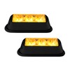 EverBrightt 2-Pack Amber/Yellow 3 LED Car Flashlight DRL Truck Emergency