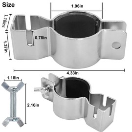 2 Pcs Adjustable Upright Clamp For Upright Clamp For Hanging Accessories for Weddings, Banquets And Events, Works With 1.5" Diam. Or 2" Diam