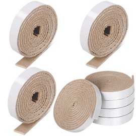 Zonon 8 Rolls 1/2 x 60 Inch Felt Strips with Adhesive Backing Felt Tapes Rolls Furniture Self-Stick Heavy Duty Polyester for Protecting Furniture and DIY Adhesive(Beige)