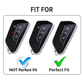 T-carbon Key Fob Cover Fits VW Atlas MK 8 Golf 8 R Polo Tiguan ID3 ID4 Buzz 2025;Glass Fiber Key Shell Fits Skoda Octavia Kodiaq Karoq 2024; Key Case Compatible with Seat Cupra Ateca Leon Accessories