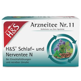 H&S Schlaf- und Nerventee N: Arzneitee Nr. 11 mit Baldrian, Lavendel und Melisse, bei Einschlafstörungen und nervöser Unruhe, 20 x 2 g