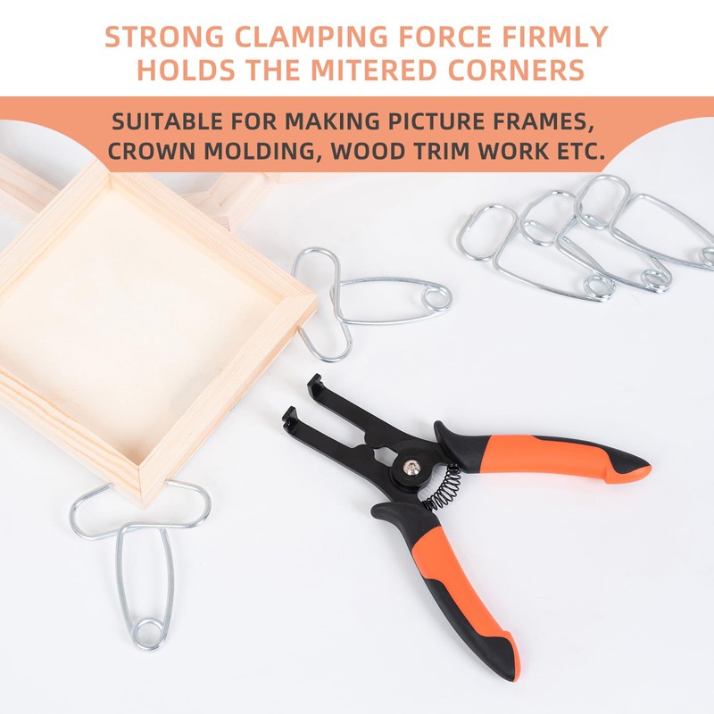 PLATATO 10 Pcs Miter Spring Clamps Kit Spring Loaded Pliers