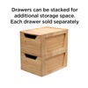 Tall Bamboo Drawer, Stackable Storage Solution for Kitchen Products, Office