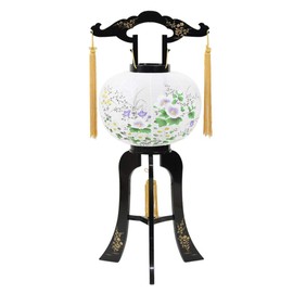 WEB Exclusive [Butsugawa Buddhist Altar Nosegawa] Floor Standing, Bon Lantern, Rotation, No. 9, Black Maki-e, Furyohagi, 7739, Bon Lantern, Electric, Rotary Light, Rotary Cylinder, New Bon, First Bon