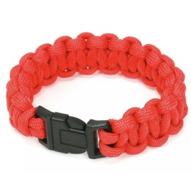 Everbilt Lot Of 4 Everbilt Paracord Survival Bracelet, Outdoor, Unisex Adult, 9in, Red