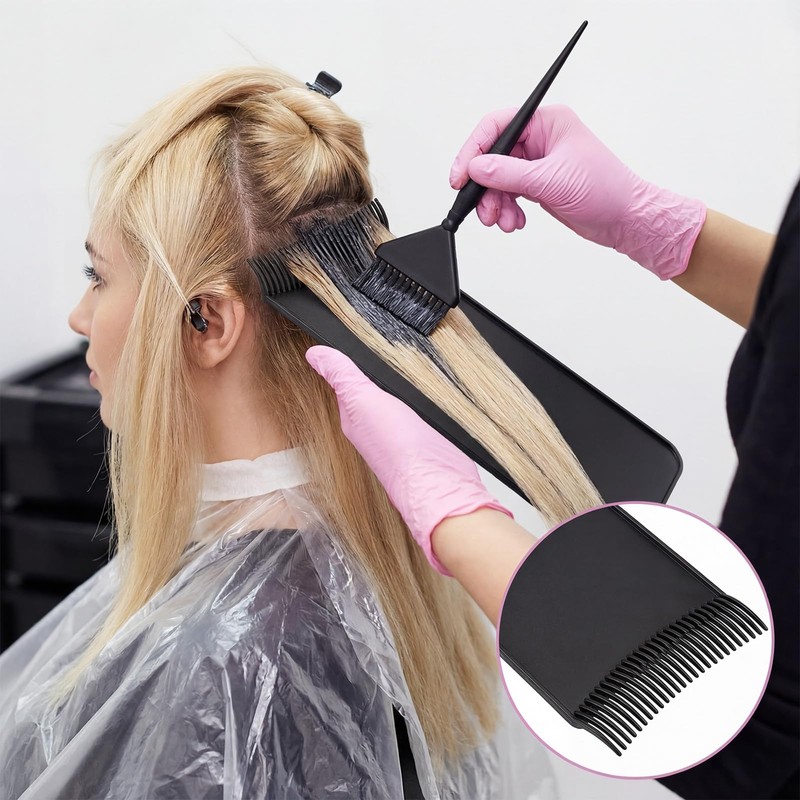 2 PCS Hair Coloring Board Balayage Highlighting Board and Brush