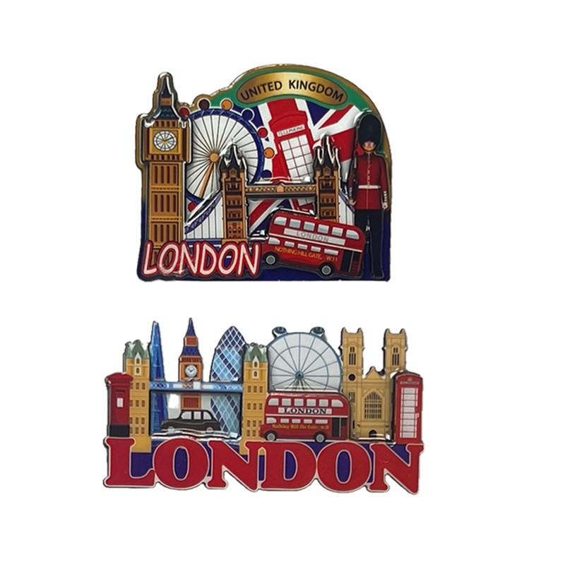 LILAJ Set of 6 London 3D Fridge Magnet Bus &
