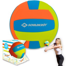 Schildkröt® Tropical Beach Volleyball, Neoprene Volleyball, Size 5, Diameter 21 cm, Normal Size, Volley with Non-Slip Textile Surface, Salt Waterproof, Ideal for Beach and Garden, 970299