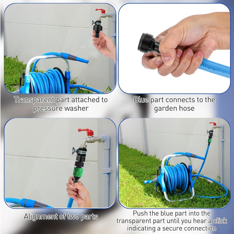 INCREWAY 2 Set Hose Adapter Compatible with Karcher Hose Pressure