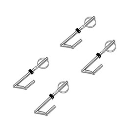 4 Pack Double Drop Elevator Door Keys, Steel