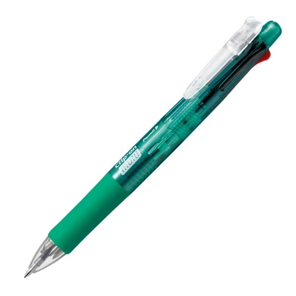 Zebra Clip-On Multi Color Multifunctional Pen, Clear Green Barrel (B4SA1-G)