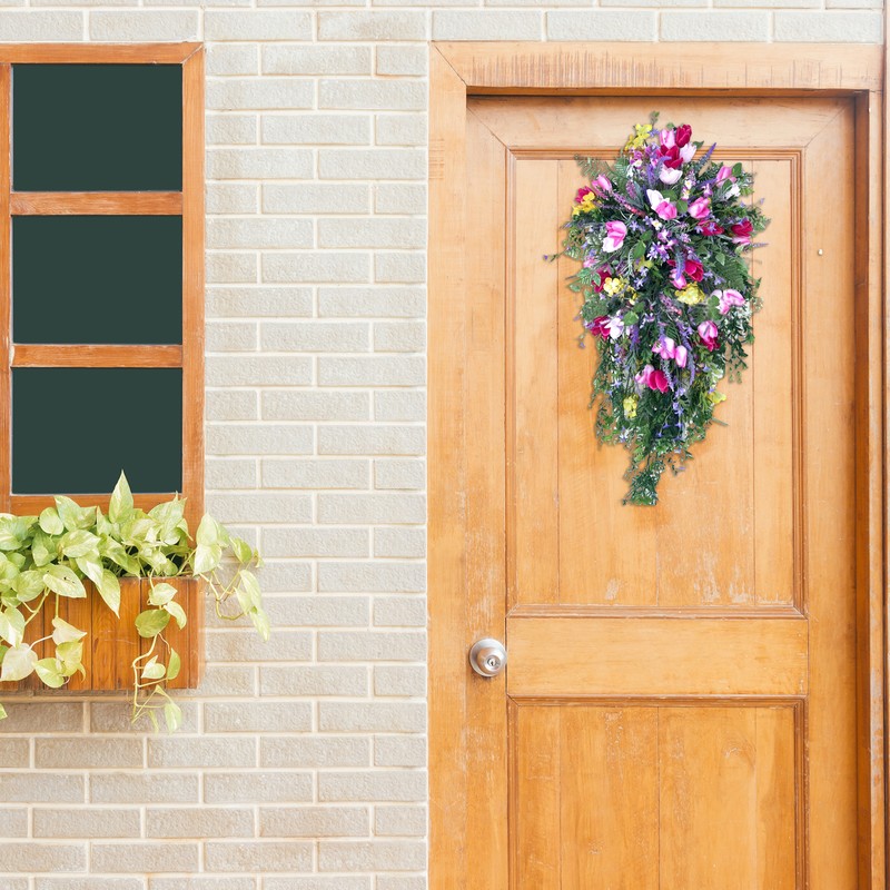Artificial Flower Wreath Wreath with Lilacs Hyacinths Hydrangeas Spring Summer