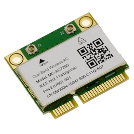 KALEA-INFORMATIQUE Mini PCIe Network Controller Card with Dual Band WiFi 802.11a/b/g/n/AC 1200M and Bluetooth 4.2 with Intel 7265 Chipset