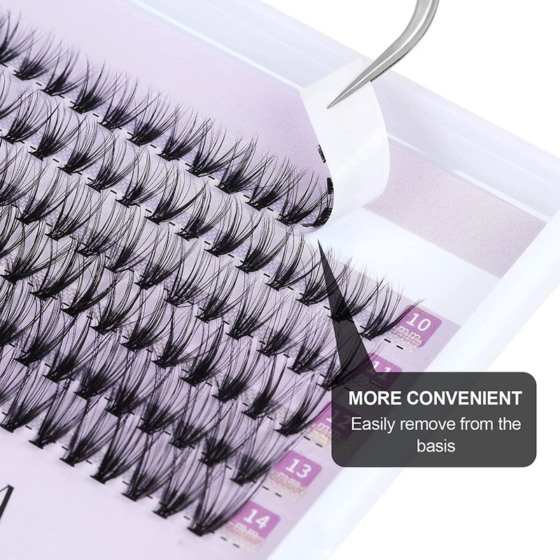 Cluster Eyelashes Extensions 40D 0.07 D Curl DIY Individual Eyelash