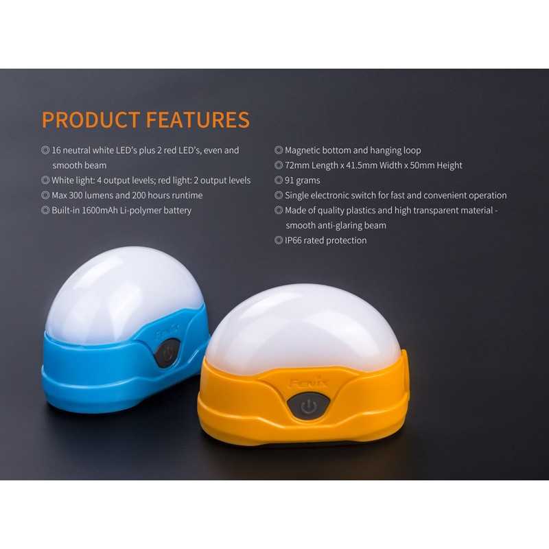 fenix Sport CL20R LED Campingleuchte Orange, small