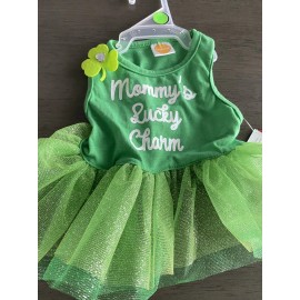 SimplyDog SIMPLY DOG  ST. PATRICKS DAY DRESS "MOMMY'S LUCKY CHARM" Puppy/Dog MEDIUM