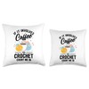 Crochet Coffee Crocheting Throw Pillow