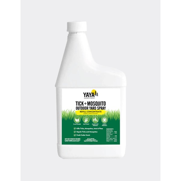 Tick + Mosquito Outdoor Yard Spray Refill Concentrate – Plant-Derived,