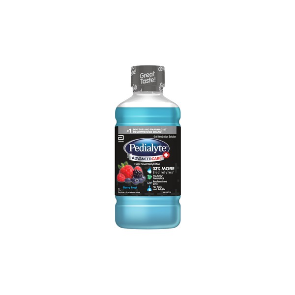 Pedialyte AdvancedCare Plus Electrolyte Rehydration Solution Berry Frost 1 L