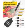 Pack of 4 Silicone Cooking Utensils Set, Non Stick Large