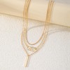 QINHE 3 Layer Snake Chain Necklace for Women - Stackable