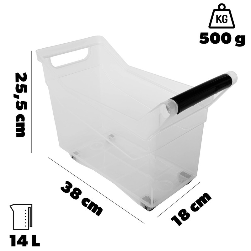KADAX Storage Box, Storage Bin with Wheels, Plastic Containers with