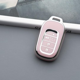 WTSHOPME Key Fob Cover Keychain Fit for Honda 2022 2023 2024 2025 Civic Accord HR-V Pilot CR-V 5 Buttons Smart Key