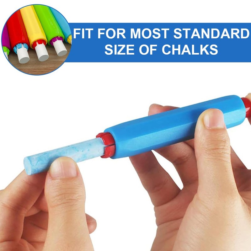 Chalk Holder, Pack of 10 Plastic Chalk Holders, Adjustable Chalk