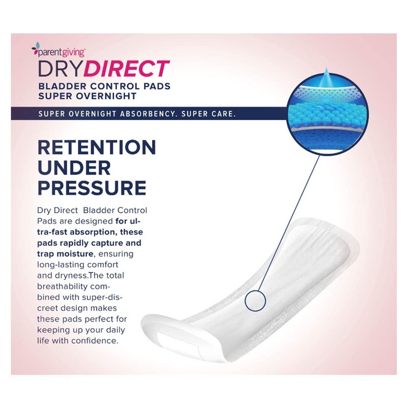 Dry Direct Overnight Bladder Control Pads (Pack of 30) by
