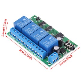 4 Channel Decoder Relay AD22B04 12V DTMF Relay Module (10A/250VAC, 10A/125VAC, 10A/30VDC, 10A/28VDC, 10A/12VDC)
