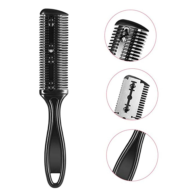 5Pcs Professional Trimmer Razor Dual Side Scissors for Hair Thinning,