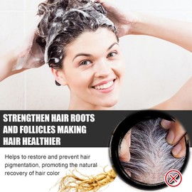 Bluemega Jabón Negro Para Cabello- Cuidado Capilar, Reduce las canas
